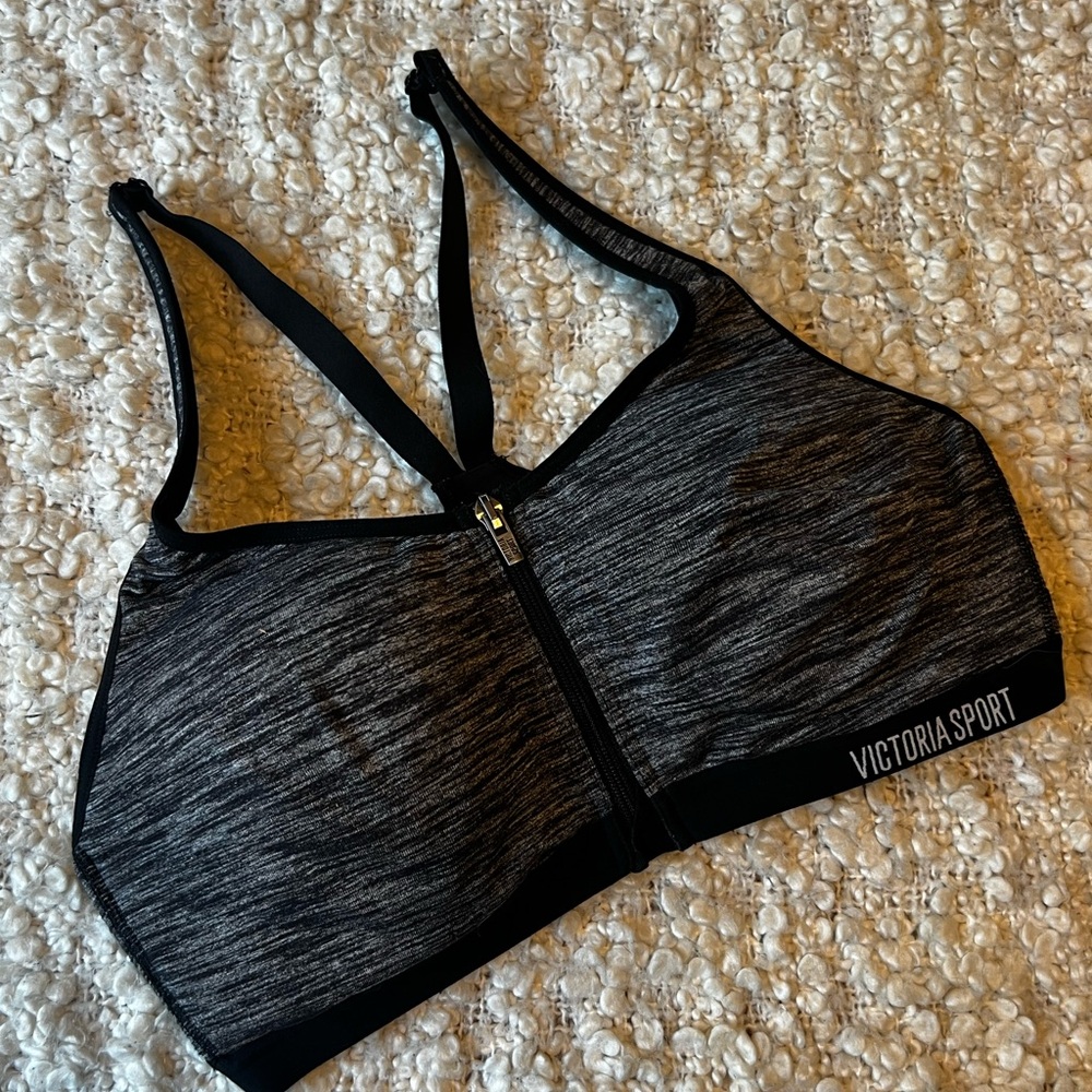 Victoria's Secret Heathered Black Sports Bra